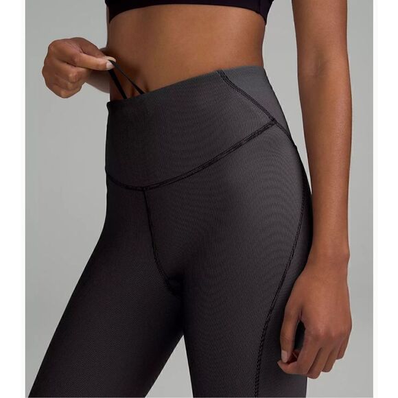 Lululemon Base Pace High-Rise Tight 25" Two-Tone Ribbed size 2 - Picture 2 of 7